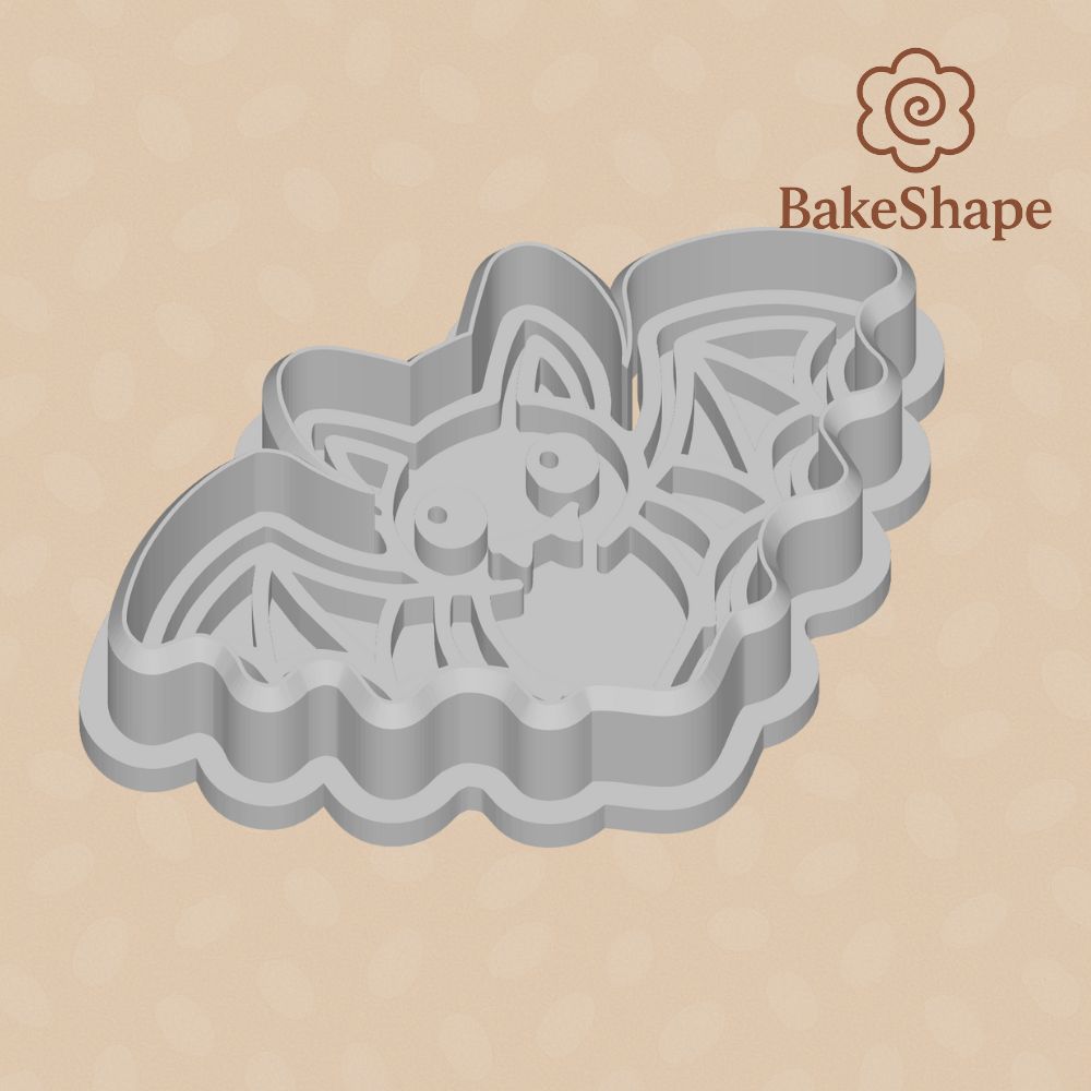 Bat cookie cutter and embosser STL – 3D printable Halloween design