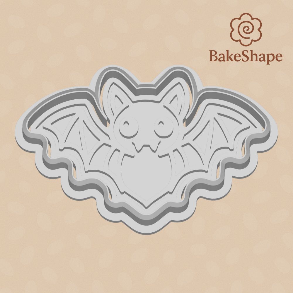Bat cookie cutter and embosser STL – 3D printable Halloween design