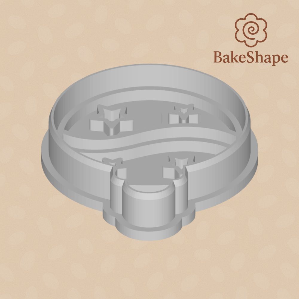 3D printable Christmas ornament cutter STL for cookies, fondant, and crafts