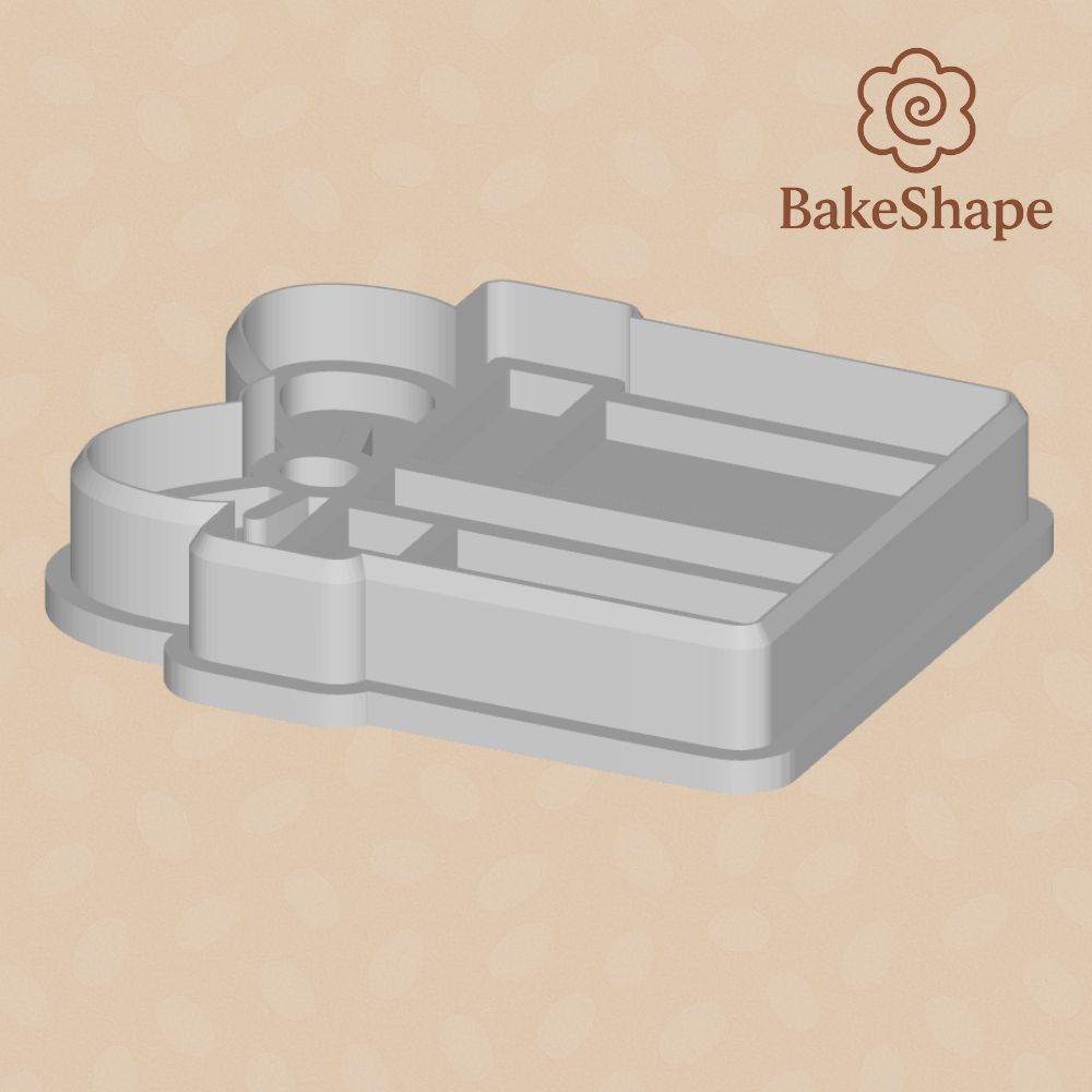 Gift-shaped cookie cutter STL for Christmas baking and crafts