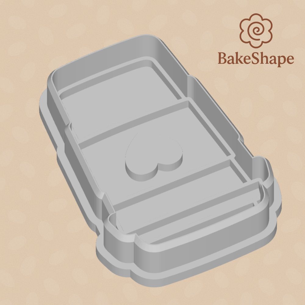 Angled image of printed takeaway coffee mug cookie cutter STL file