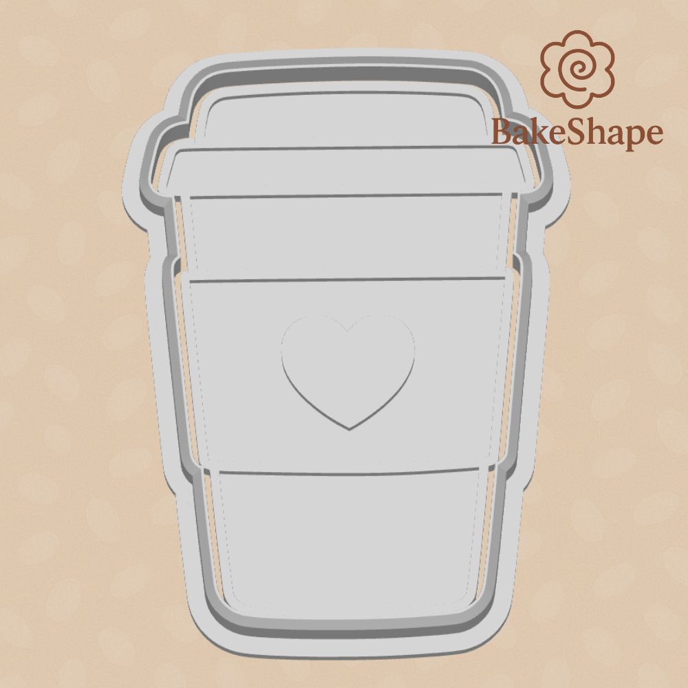 3D printable takeaway coffee cup cookie cutter STL file