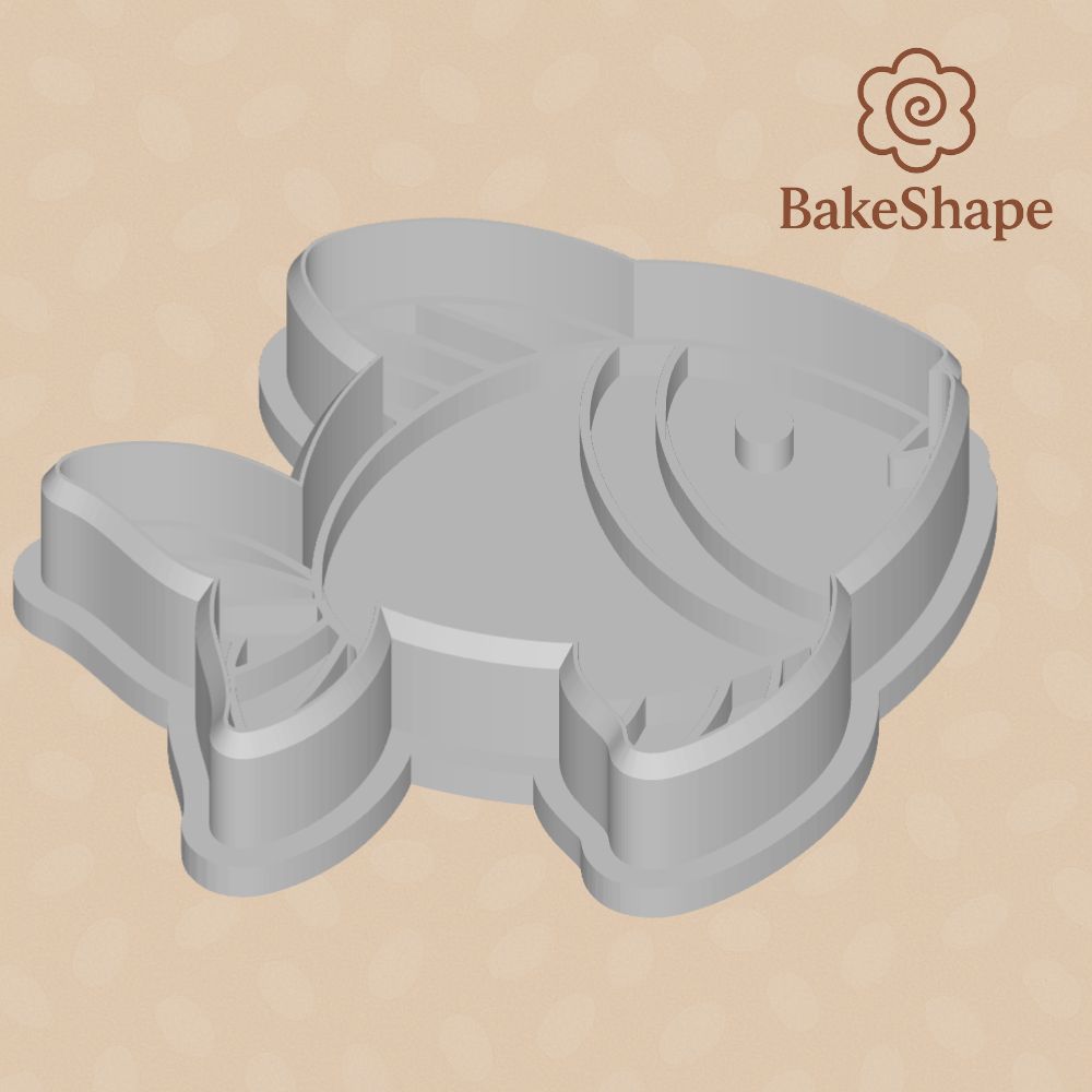 3D printable fish cutter STL for fondant, cookies, and clay