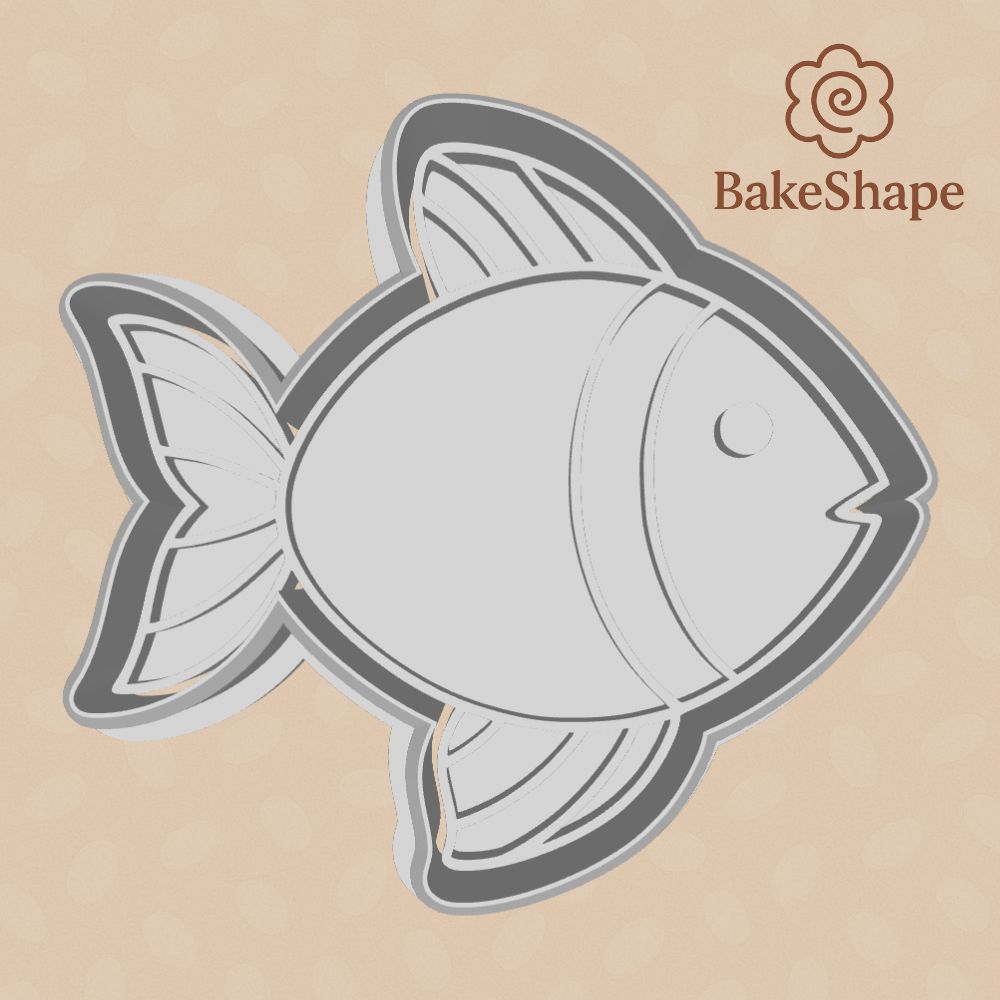 Fish cookie cutter and embosser STL – 3D printable ocean design