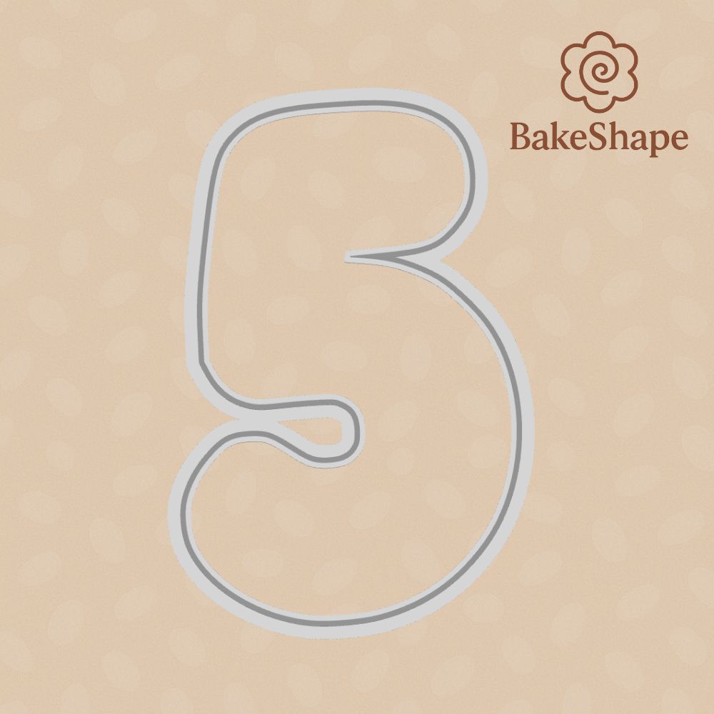 Bubble Number Cookie Cutter Set STL File – 3D Printable Numbers 0–9