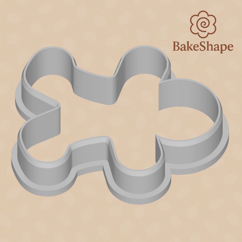 3D printable gingerbread cookie cutter for Christmas baking projects