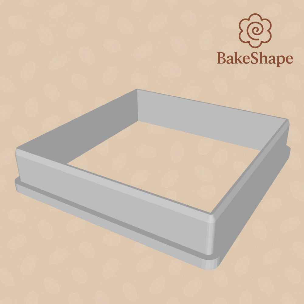 Free square cookie cutter STL files in 7 sizes for 3D printing