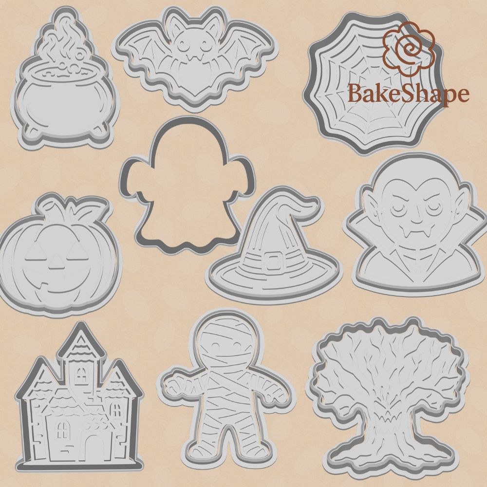 halloween cookie cutter stl set for 3d printing files