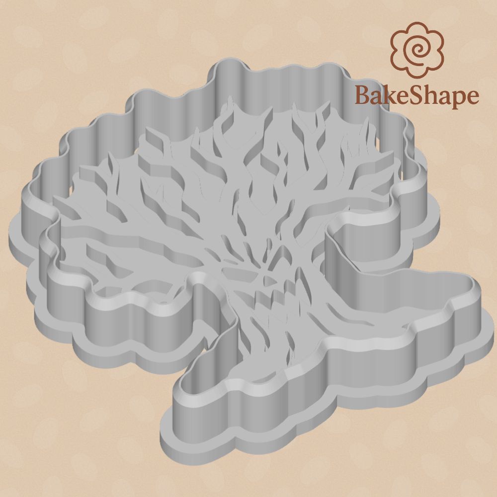 Haunted tree cookie cutter STL file – Halloween 3D printable design