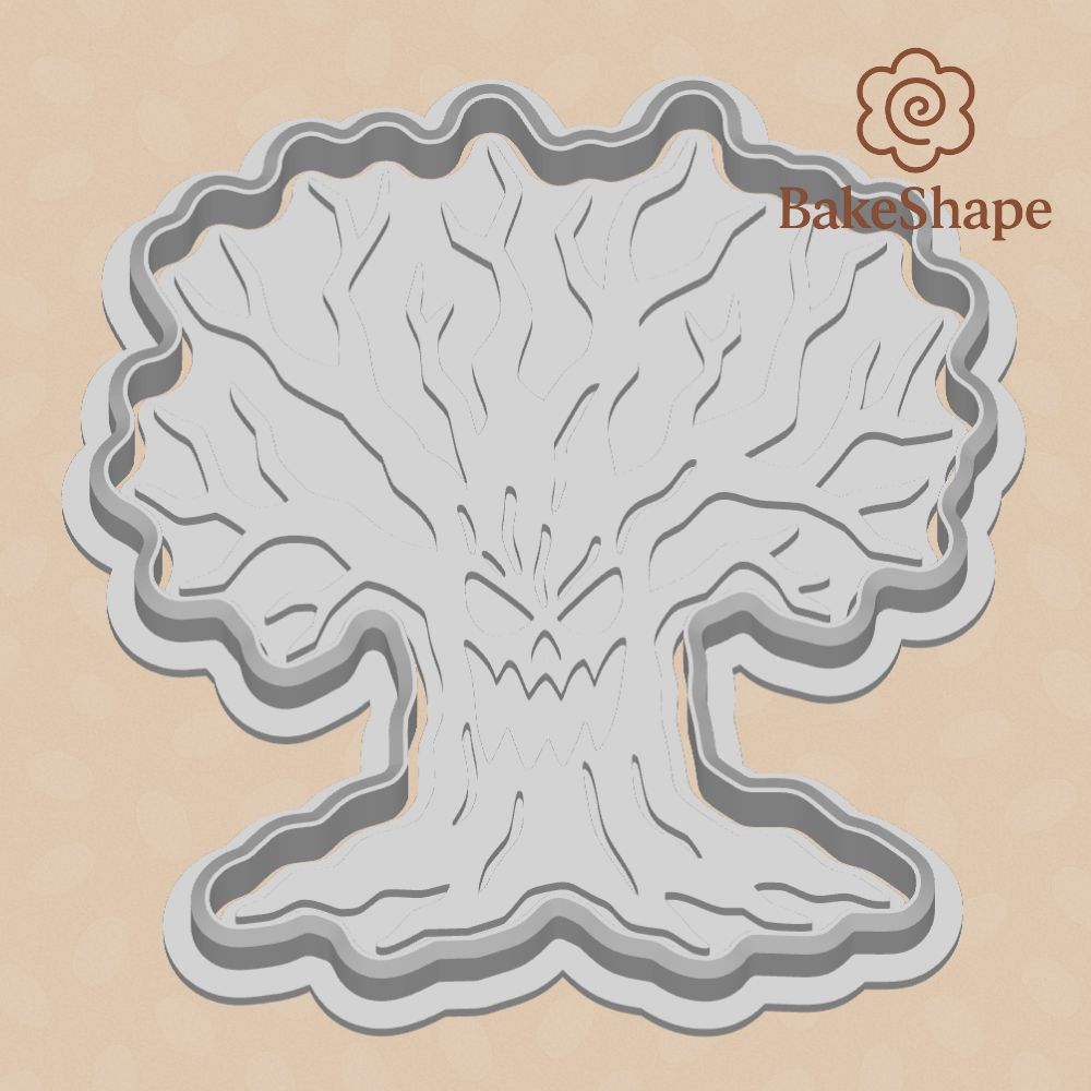 Haunted tree cookie cutter STL file – Halloween 3D printable design
