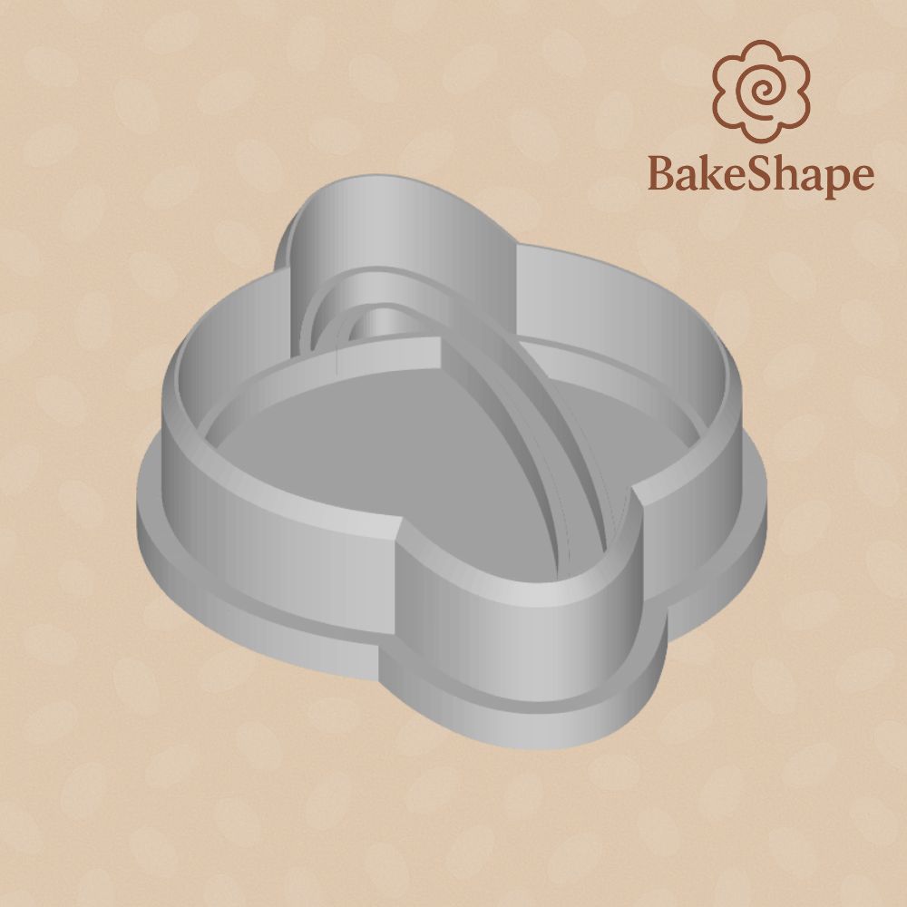 Angled image of free planet cookie cutter STL file for space-themed cookies