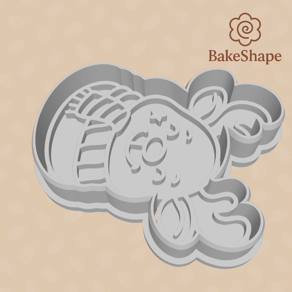 75mm reindeer-shaped cookie cutter STL file for 3D printing