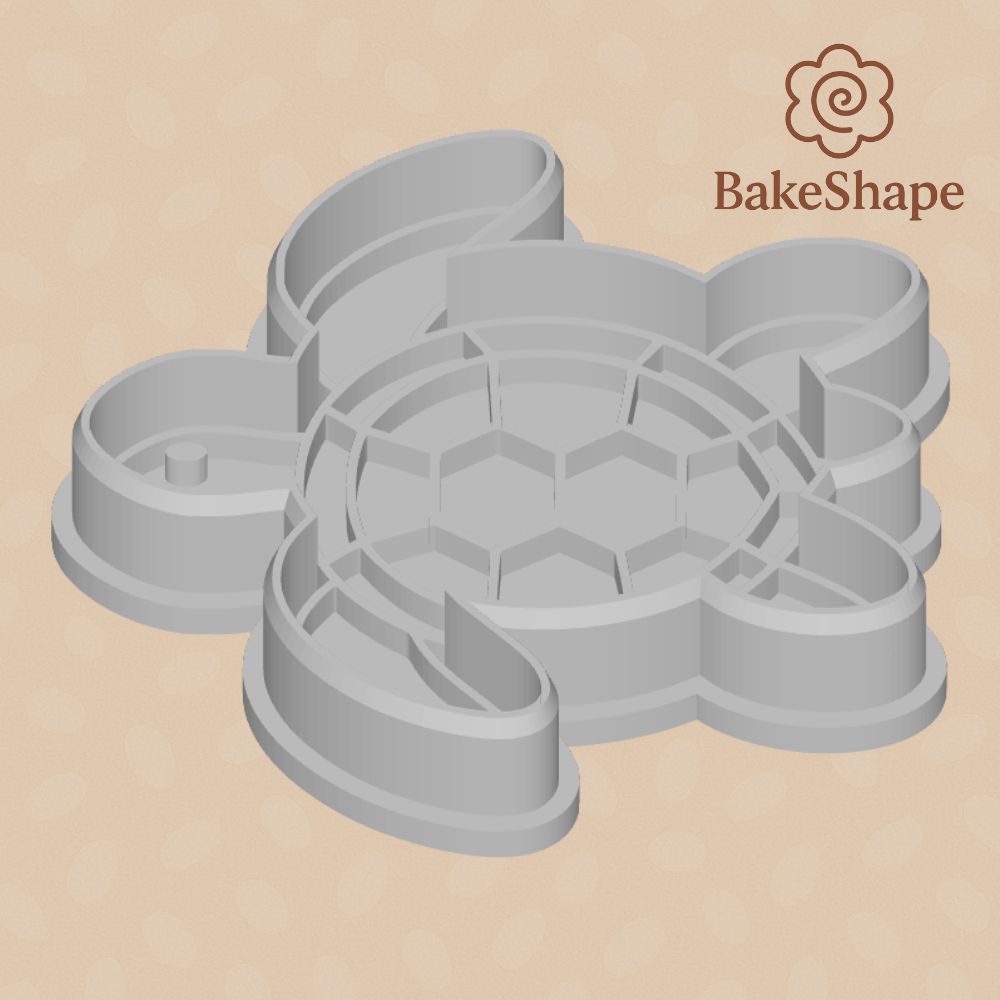 digital sea turtle fondant stamp and cutter for summer baking