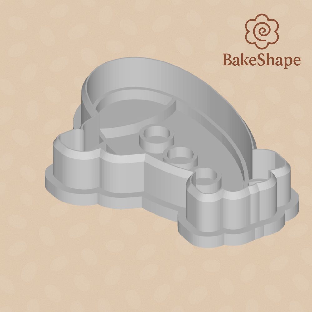 submarine-shaped cookie cutter STL for ocean-themed fondant and sugar cookies