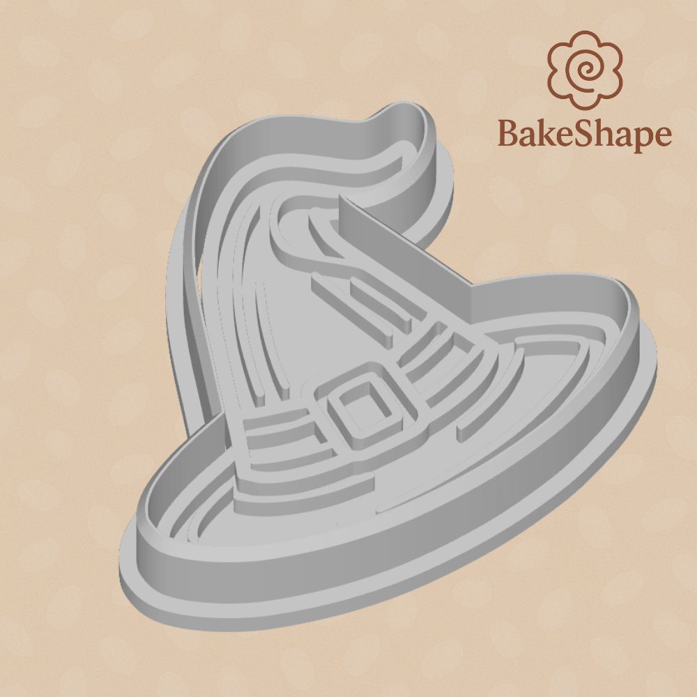 Witch hat cookie cutter STL file – 3D printable Halloween shape