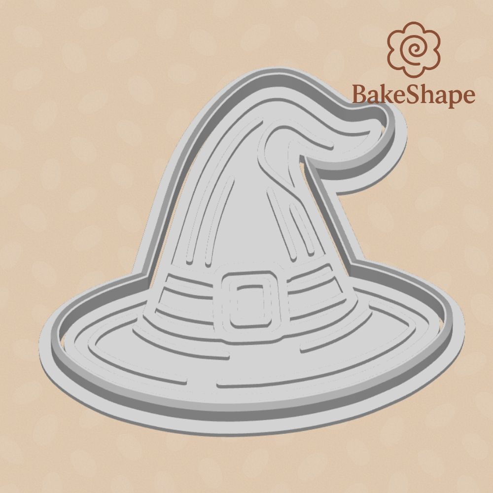 Witch hat cookie cutter STL file – 3D printable Halloween shape